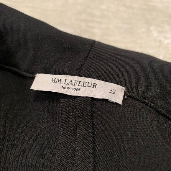 MM Lafleur Womens Black Jardigan Blazer 1 Button plus‎ Size +3 Jacket - Picture 4 of 8